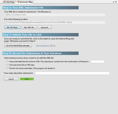 Electronic Filing - CRA - 2